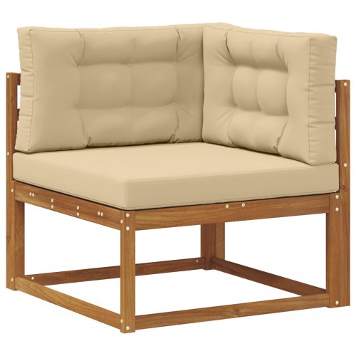 Udendørs sofagruppe med pude 10 stk Naturlig og Beige