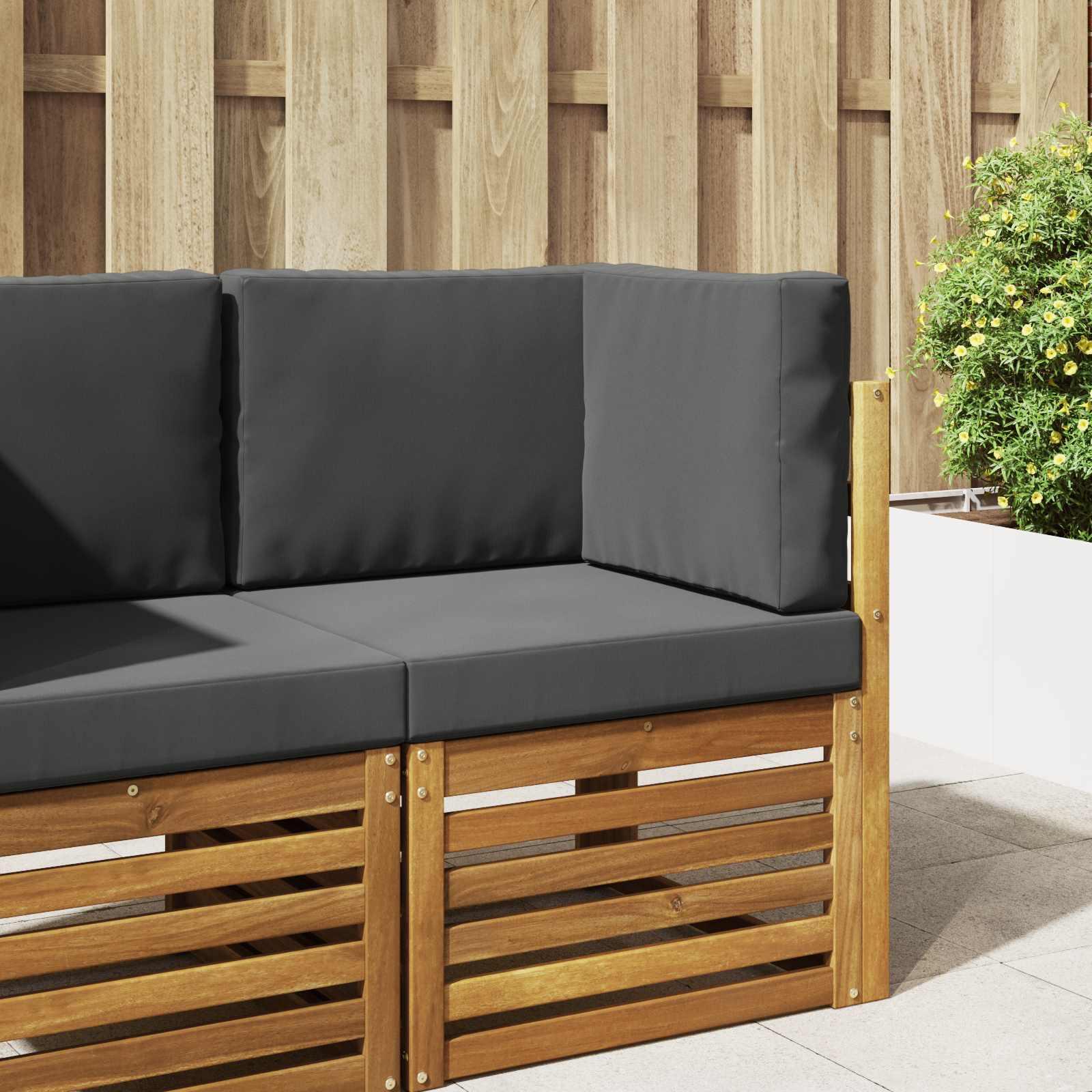 Udendørs Sofa Pude 3 stk Antracit Polyester