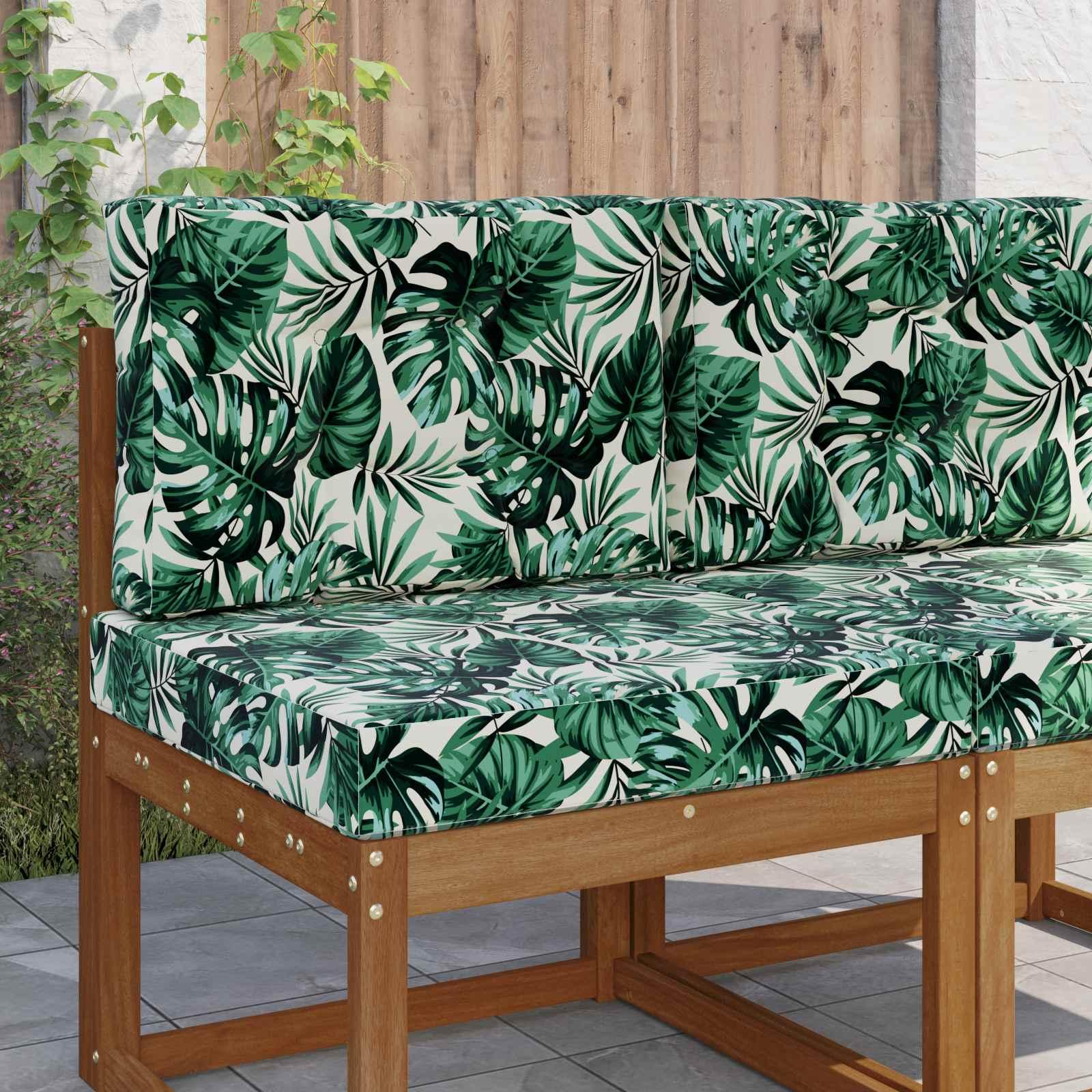 Udendørs Sofa Pude 2 stk Bladmønster Polyester