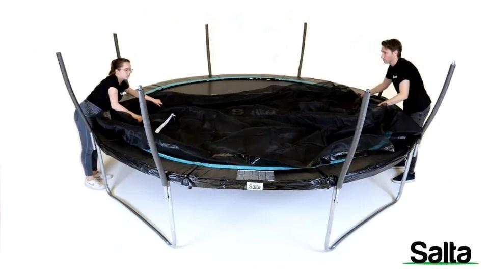 Salta Cosmos rund trampolin 427 cm - sort med sikkerhedsnet