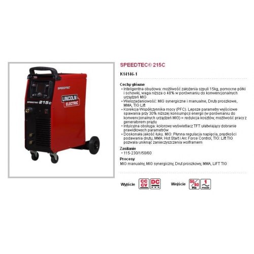 Lincoln Electric SPEEDTEC 215C – halvautomatisk svejsemaskine