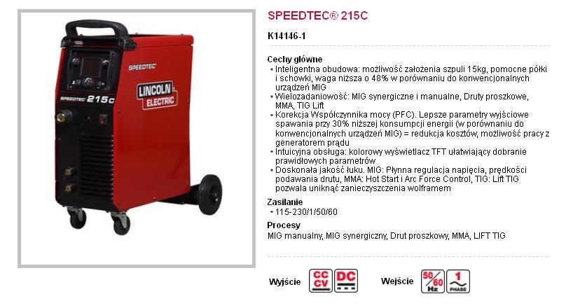 Lincoln Electric SPEEDTEC 215C – halvautomatisk svejsemaskine