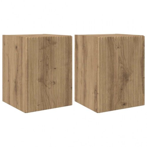 TV vægskab 2 stk Artisan eg 30 x 31 x 40 cm Konstrueret træ