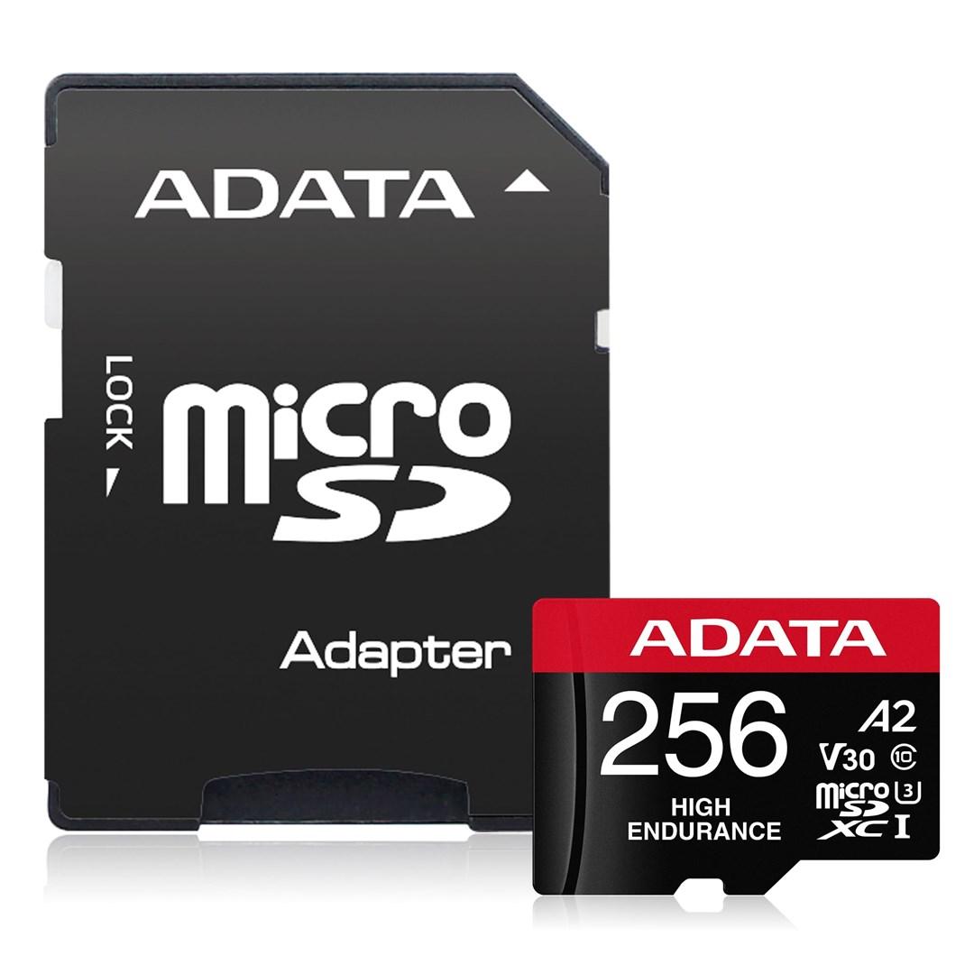 ADATA High Endurance microSDXC 256 GB A2 U3 V30 - med SD-adapter