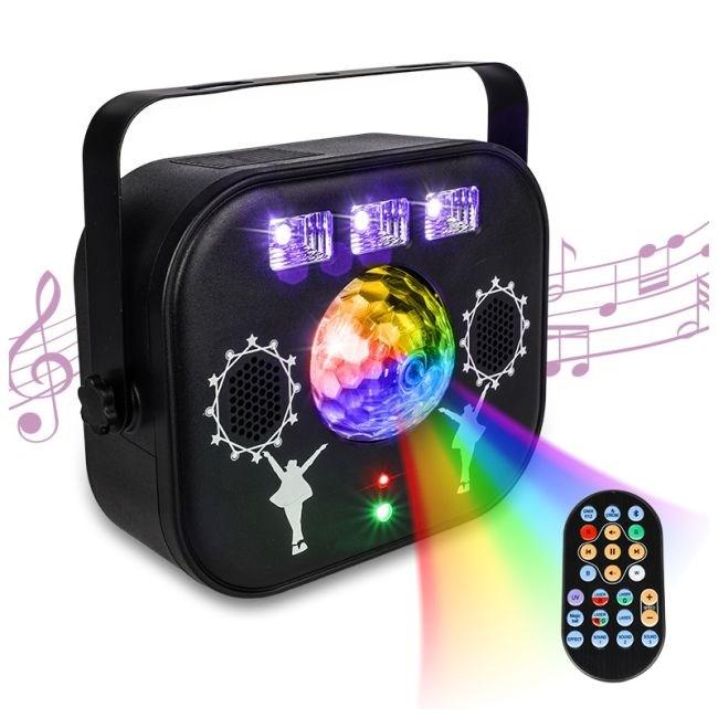 Light4Me Multibox - multi-effekt LED diskokugle med laser og fjernbetjening