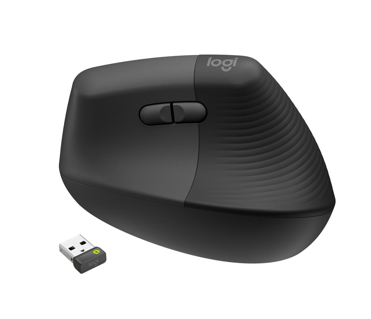 Logitech Lift Vertical ergonomisk mus til erhverv - Grafit