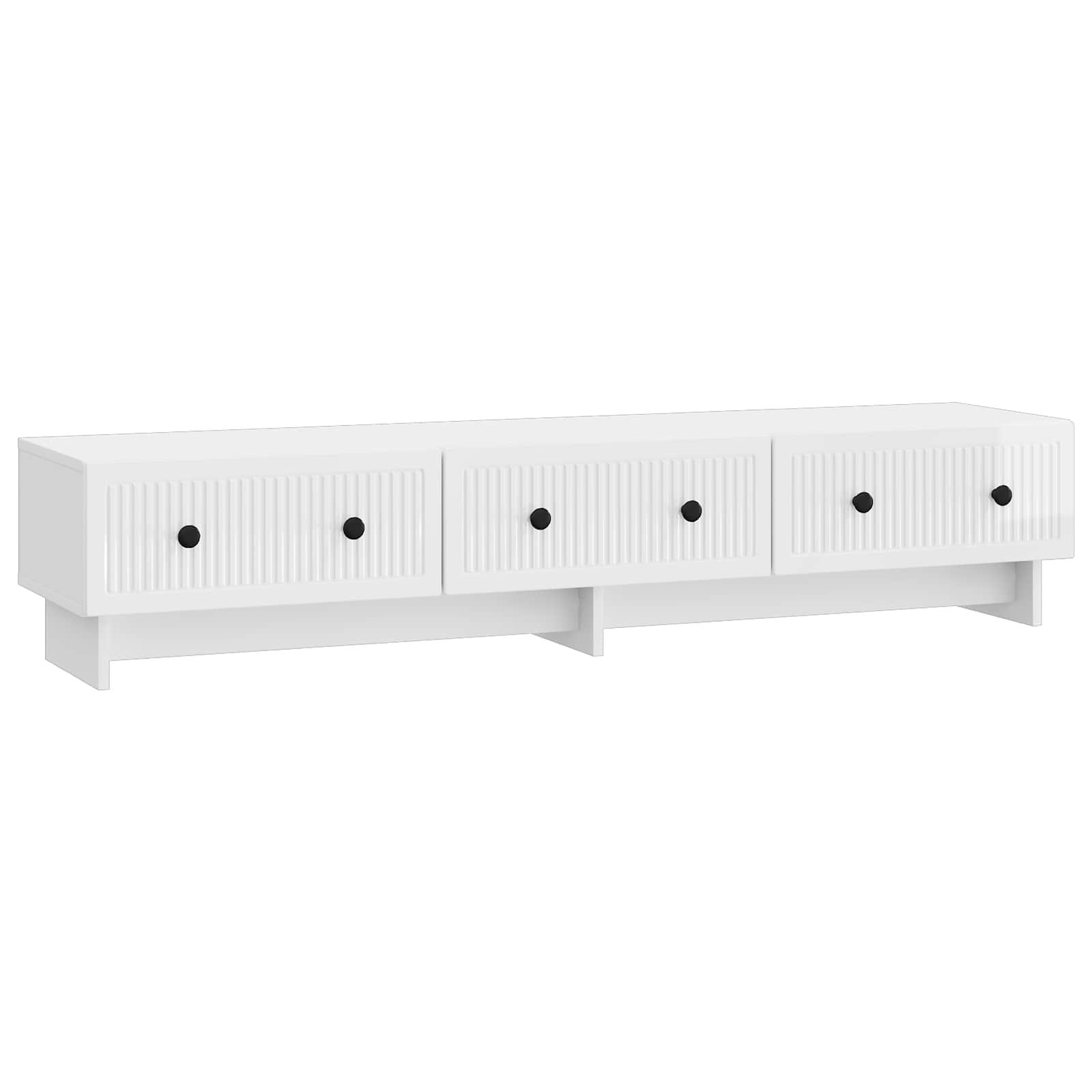 TV-skab Hvid højglans 147 x 34,5 x 30 cm Konstrueret træ