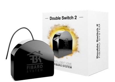 FIBARO FGS-223 ZW5 Double Switch 2 - elektrisk relæ, sort billede