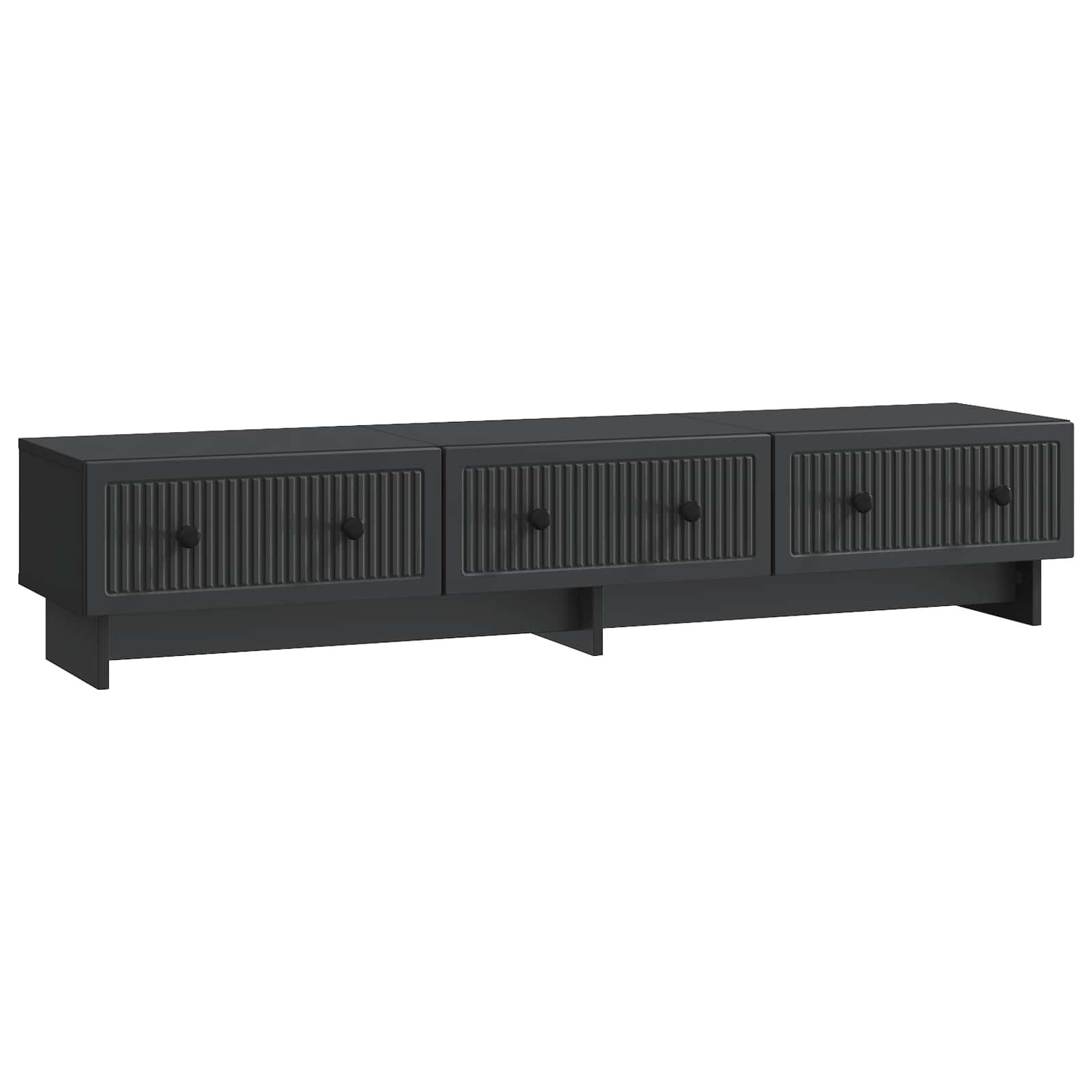 TV-skab med skuffe Sort 147 x 34,5 x 30 cm Konstrueret træ