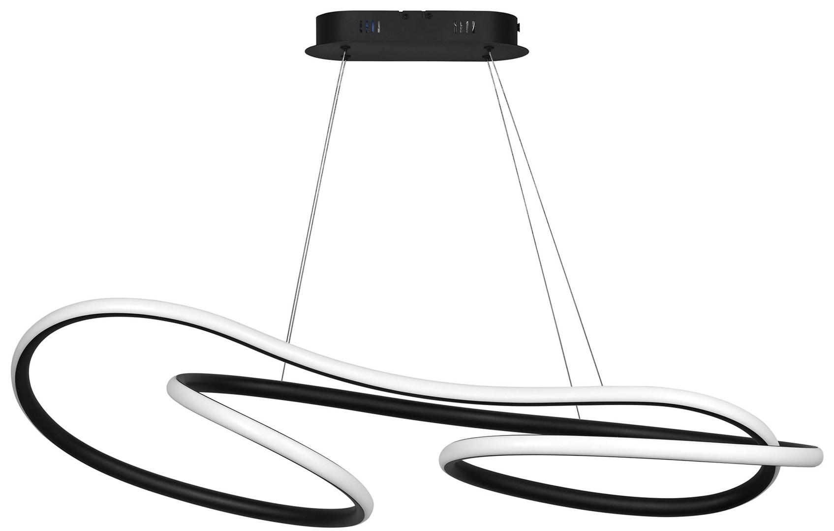 Activejet AJE-LARO LW pendel - LED loftlampe, sort/hvid, 64 W, 7.800 lm
