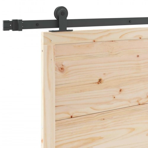 Skydedør Naturfarvet 90 x 208 cm Massivt fyrretræ