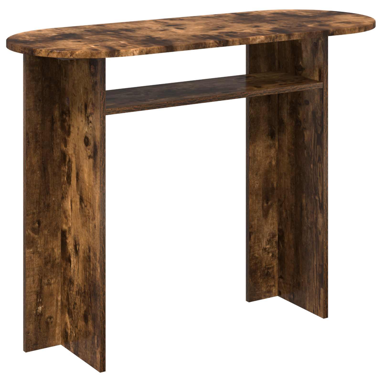 Konsolbord 100 X 39,5 X 75 Cm Konstrueret Træ - Røget eg