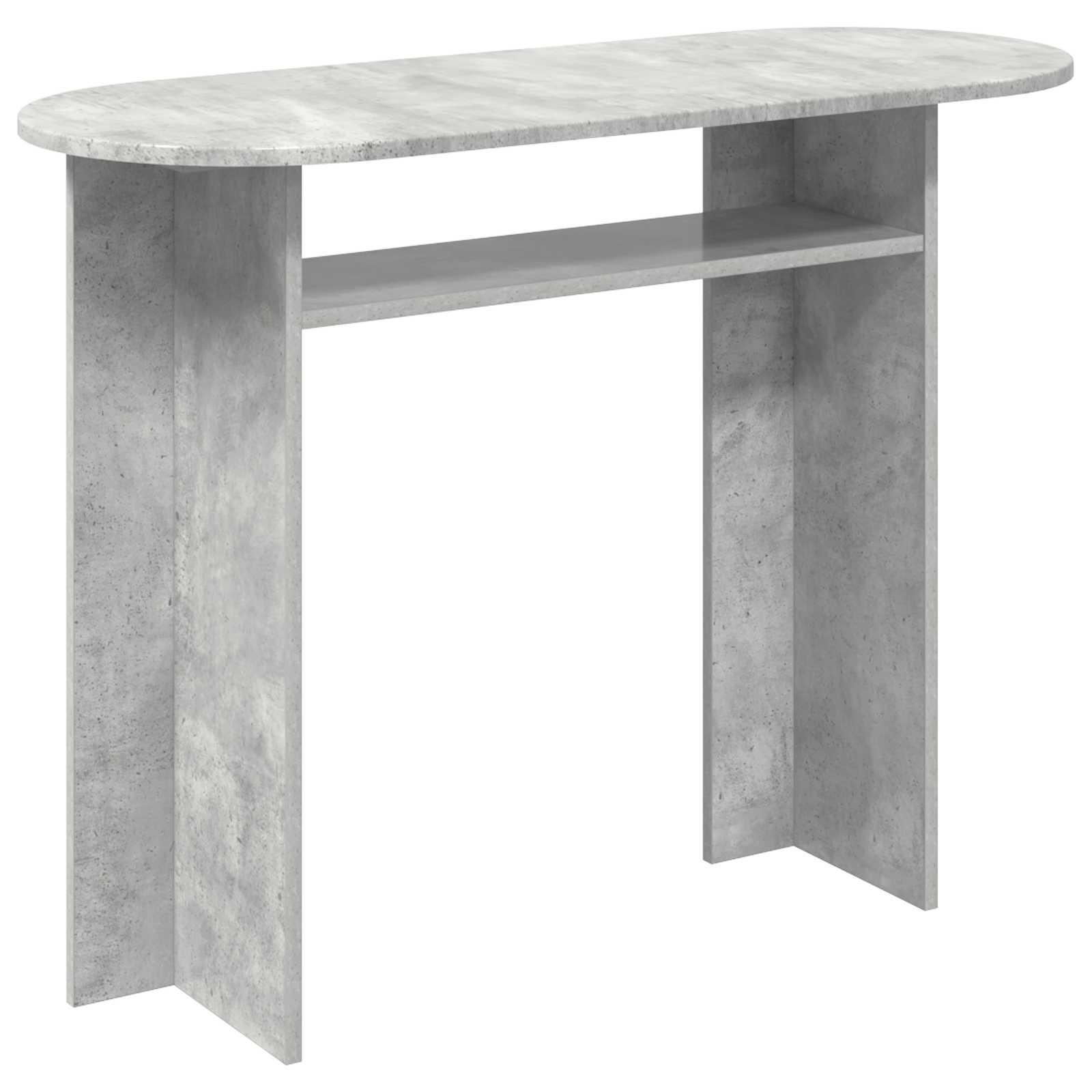 Konsolbord Betongrå 100 x 39,5 x 75 cm Konstrueret træ
