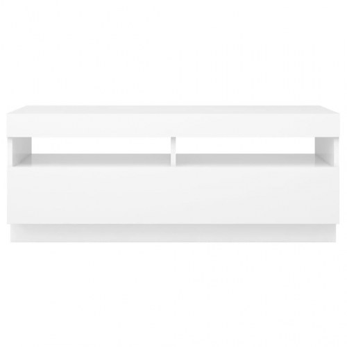 Tv-skab med RGB LED-lys - 100×35×40 cm, hvid