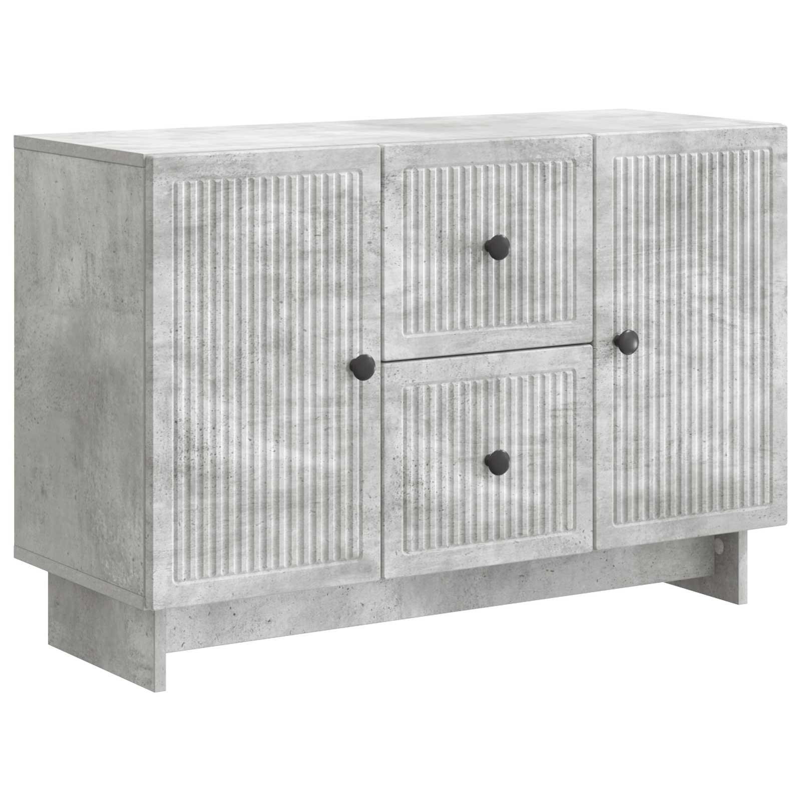 Sidebord med skuffe Betongrå 89 x 34,5 x 60 cm Konstrueret træ