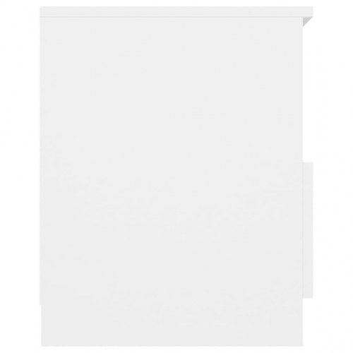 Sengebord 40x40x50 cm konstrueret træ hvid