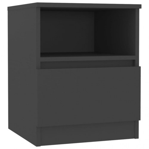 Sengebord 40x40x50 cm konstrueret træ grå