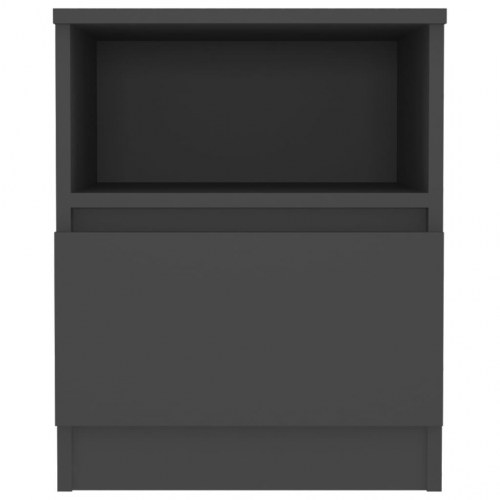 Sengebord 40x40x50 cm konstrueret træ grå