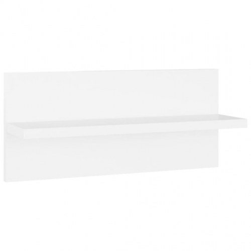 Væghængte hylder 2 stk. 40x11,5x18 cm konstrueret træ hvid