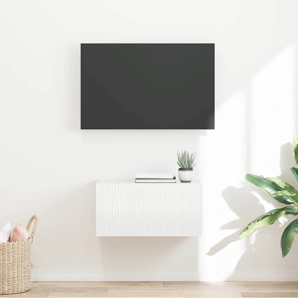 TV vægskab Gloss Hvid 60 x 31 x 29,5 cm Konstrueret træ