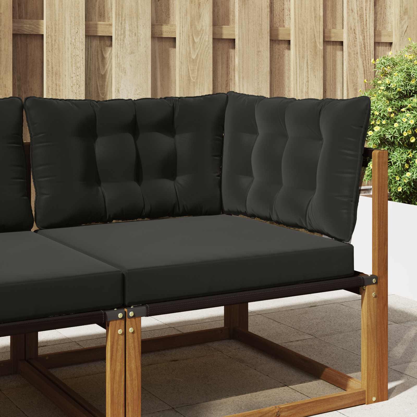 Udendørs Sofa Pude 3 stk Sort Polyester
