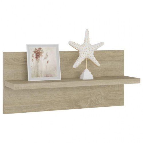 Væghængte hylder 2 stk. 40x11,5x18 cm konstrueret træ sonoma-eg
