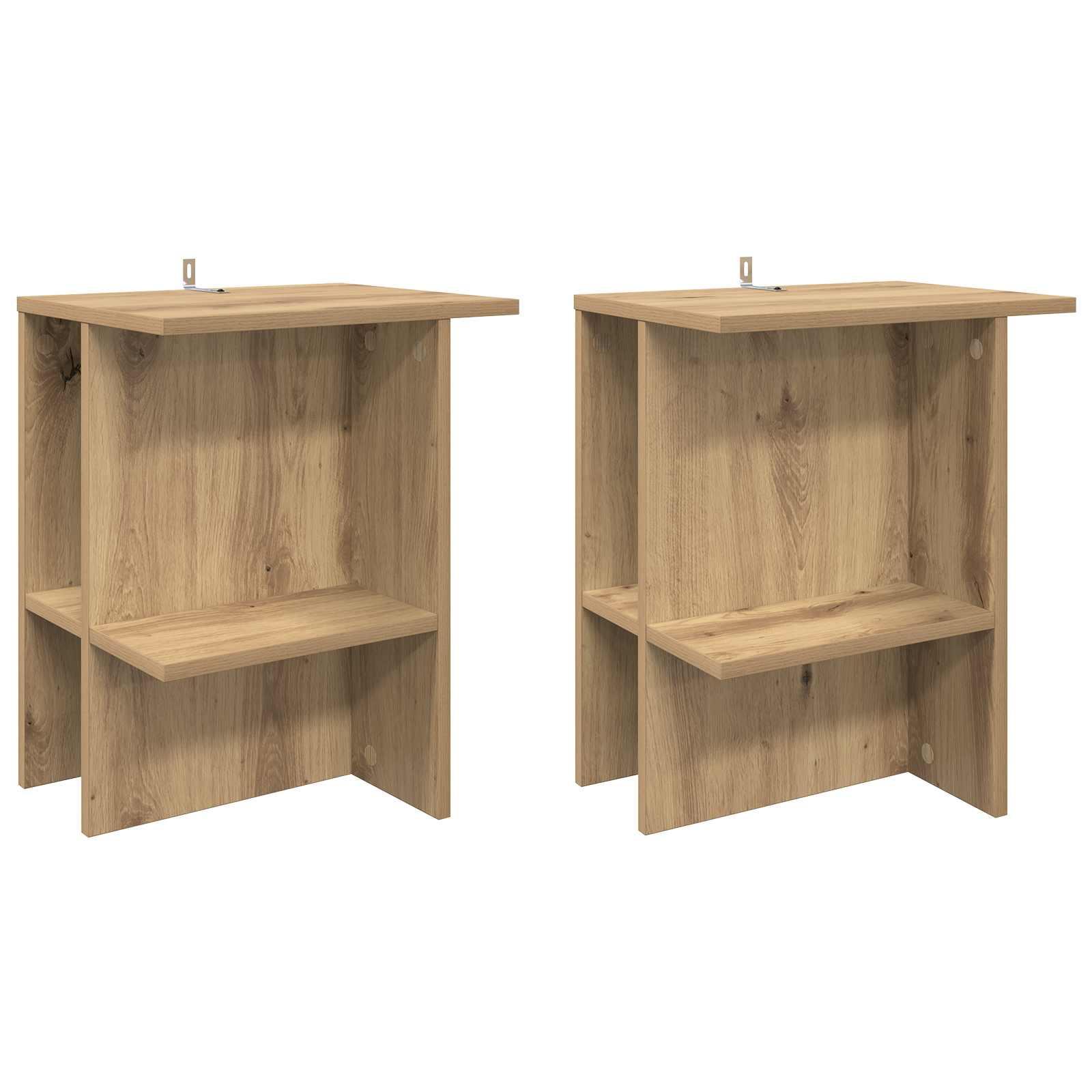 Sofabord 2 stk Artisan-eg 40 x 30 x 49 cm Konstrueret træ