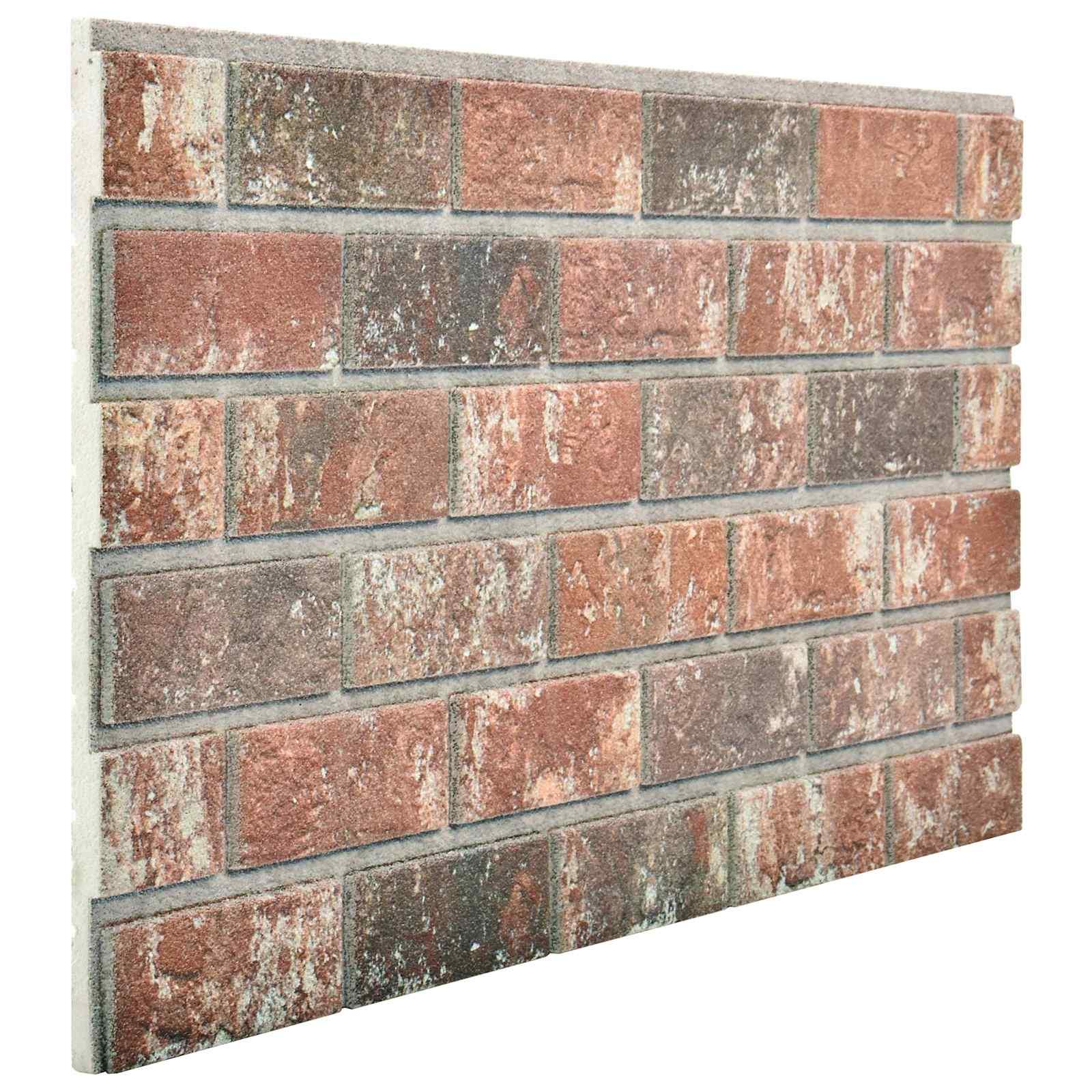 Vægpaneler 10 stk Mørkebrun og Grå 100 x 50 cm EPS Skum