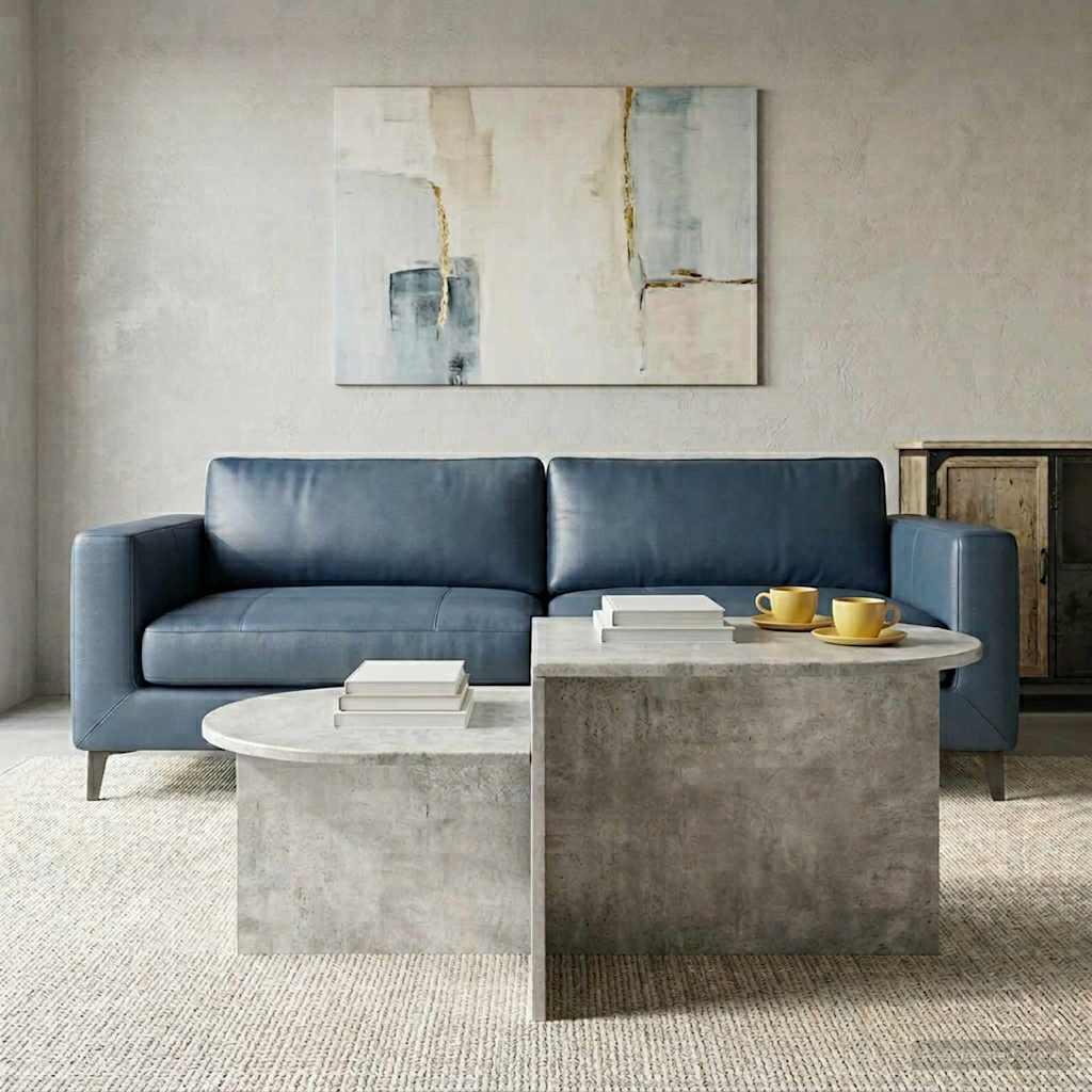 Sofabord Betongrå 100 x 50 x 40 cm Konstrueret træ