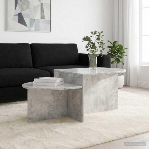 Sofabord Betongrå 100 x 50 x 40 cm Konstrueret træ