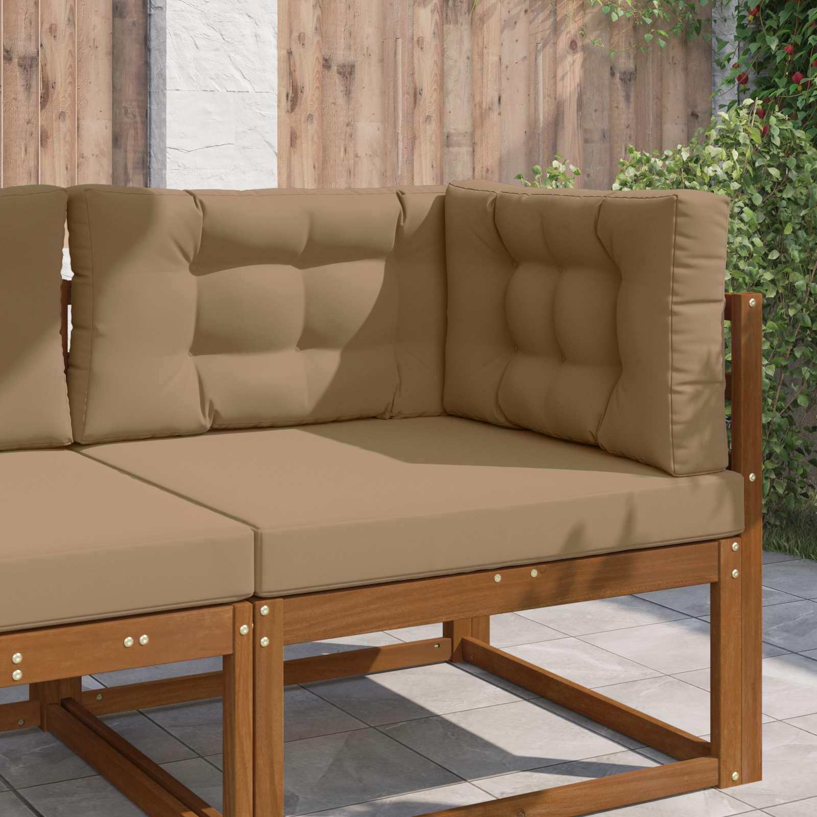 Udendørs Sofa Pude 3 stk Gråbrun Polyester
