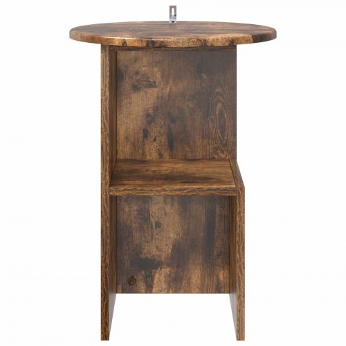 Sidebord Røget eg Ø 39,5 x 55 cm Konstrueret træ