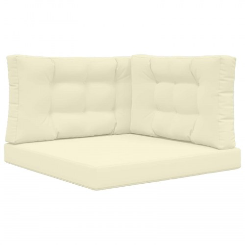 Udendørs Sofa Pude 3 stk Creme Polyester