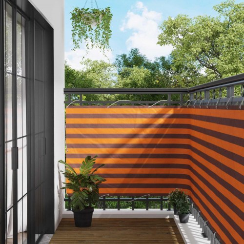 Altan skærm i oxfordstof - orange/brun 110 × 300 cm