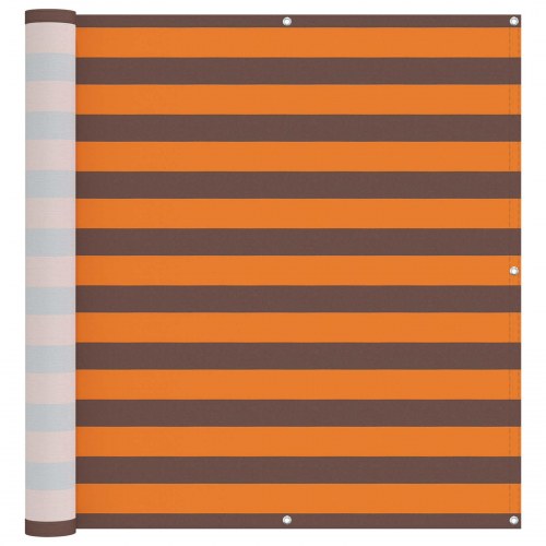 Altan skærm i oxfordstof - orange/brun 110 × 300 cm