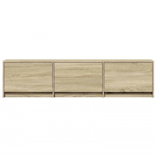 TV-bord med LED Sonoma eg 165 x 34 x 40 cm Konstrueret træ