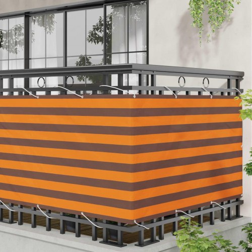 Altan skærm i Oxford-stof - orange/brun, 100 × 400 cm