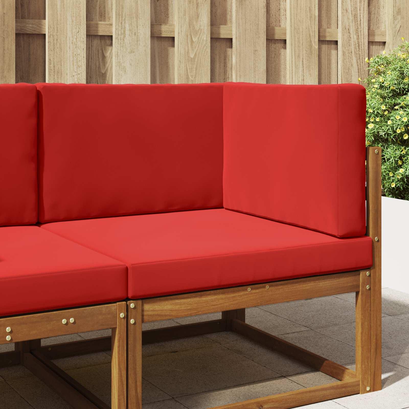 Udendørs Sofa Pude 3 stk Rød Polyester
