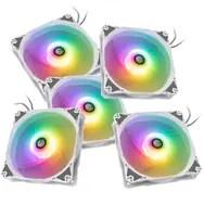 Bitspower Notos RGB PWM blæser 120 mm – hvid, 5-pack