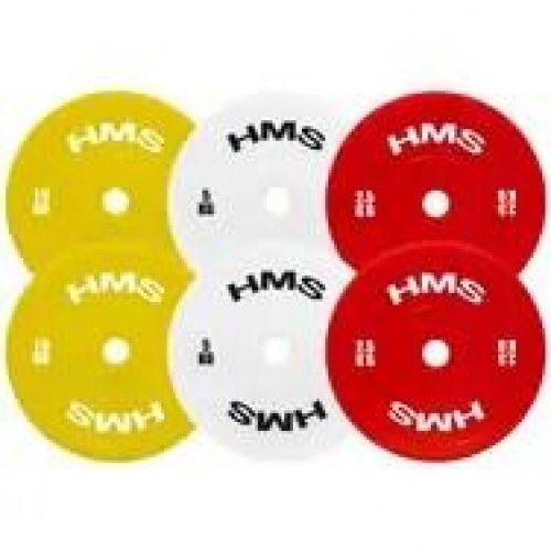 HMS TPP05 vægtskiver 2 × 5,0 kg – hvide olympiske teknikskiver