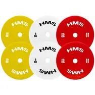 HMS TPP05 vægtskiver 2 × 5,0 kg – hvide olympiske teknikskiver