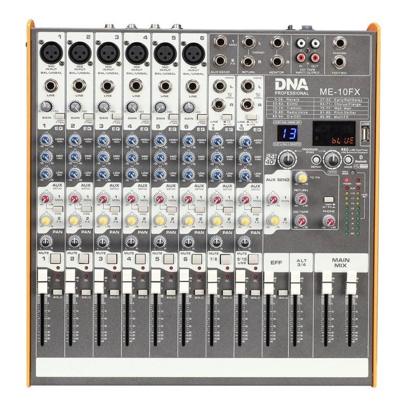 DNA ME-10FX – 10-kanals lydmixer med USB og Bluetooth