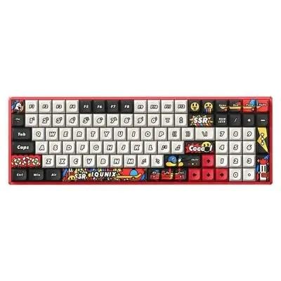 IQUNIX F97 Graffiti Blaze trådløst gaming-tastatur, RGB - Moonstone Turbo switches