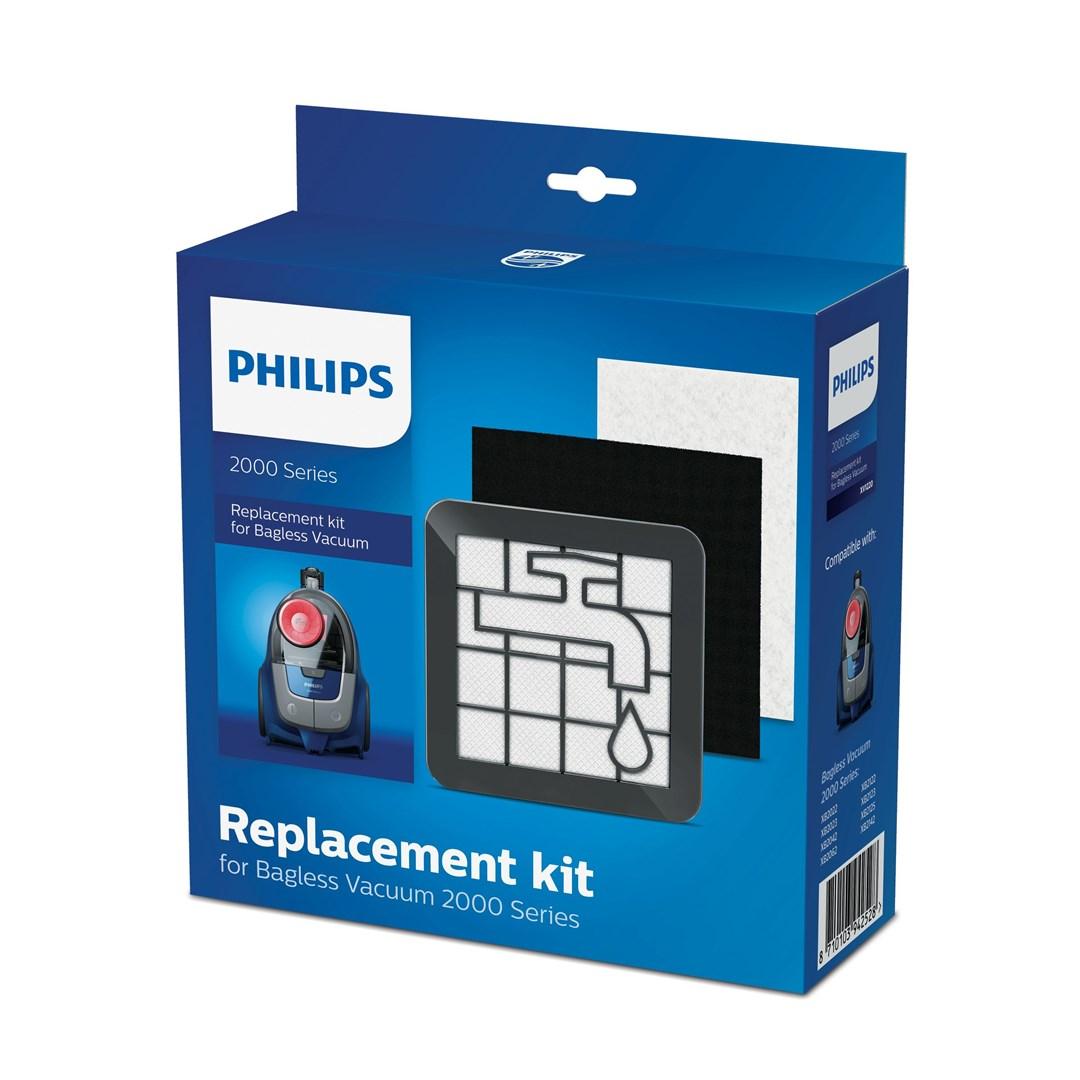 Philips XV1220/01 udskiftningssæt - vaskbart motorfilter til poseløs støvsuger (2000-serien) billede
