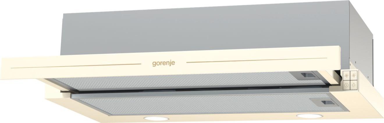 Gorenje BHP523E10X - Hætte - teleskopisk - bredde: 50 cm - dybde: 30.5 cm - udsugning & recirculation - rustfrit stål