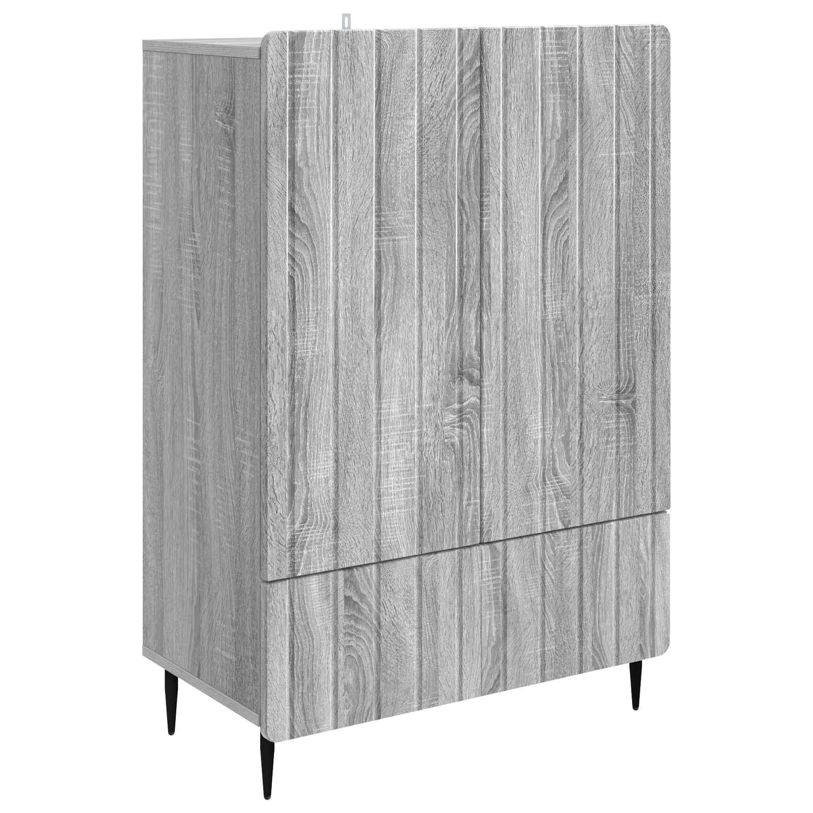 Sidebord Grå sonoma-eg 66 x 34,5 x 97 cm Konstrueret træ