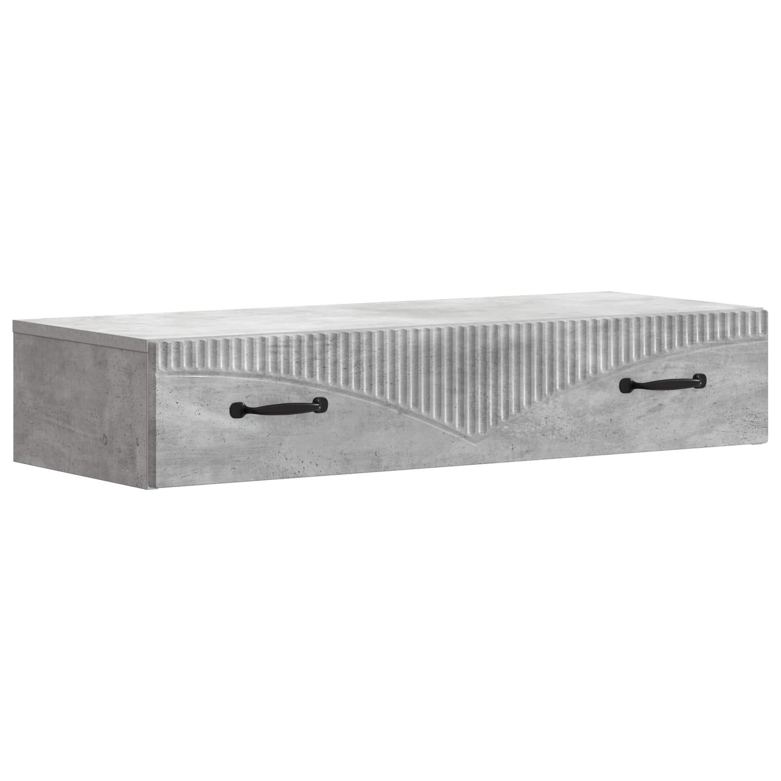 Væghængt Sideskab Betongrå 87,5 x 34,5 x 17 cm Konstrueret træ