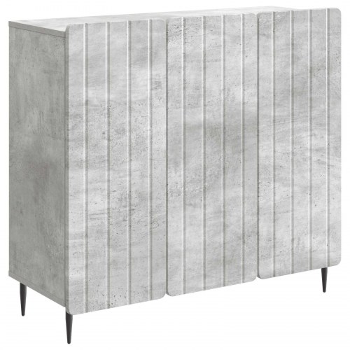 Sidebord Betongrå 89 x 34,5 x 82 cm Konstrueret træ
