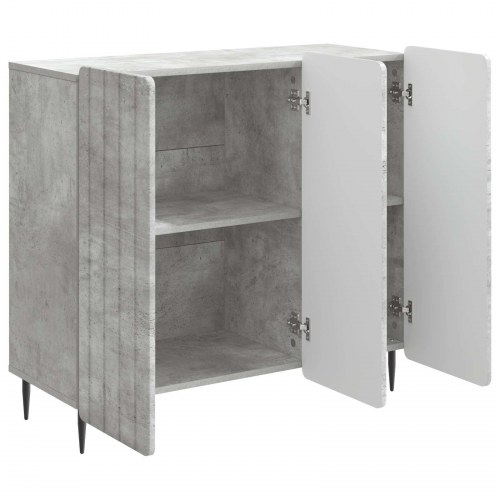 Sidebord Betongrå 89 x 34,5 x 82 cm Konstrueret træ