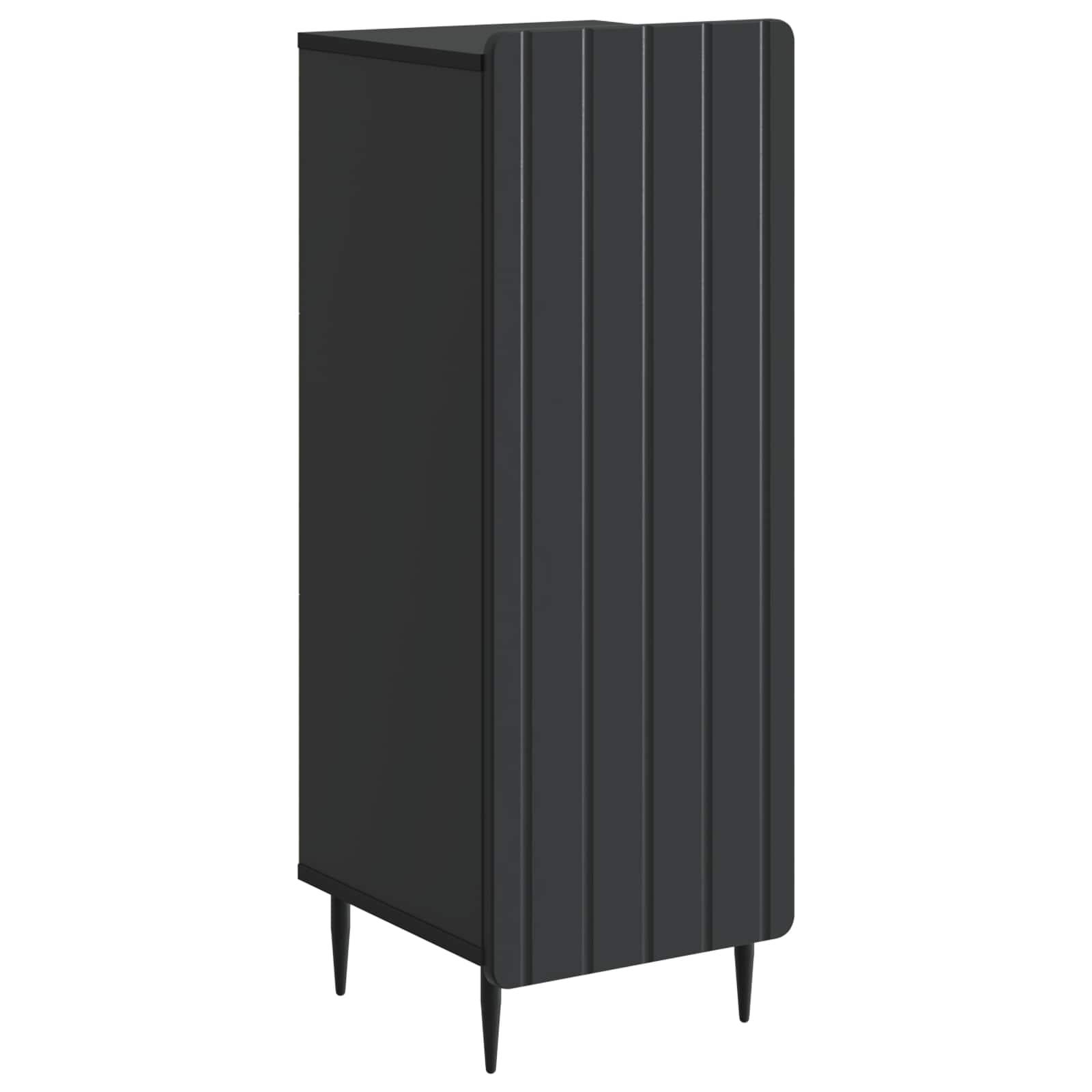 Sidebord Sort 34,5 x 33 x 92 cm Konstrueret træ